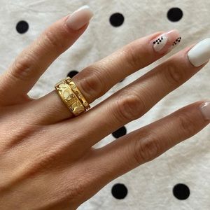 Coach stackable monogram ring